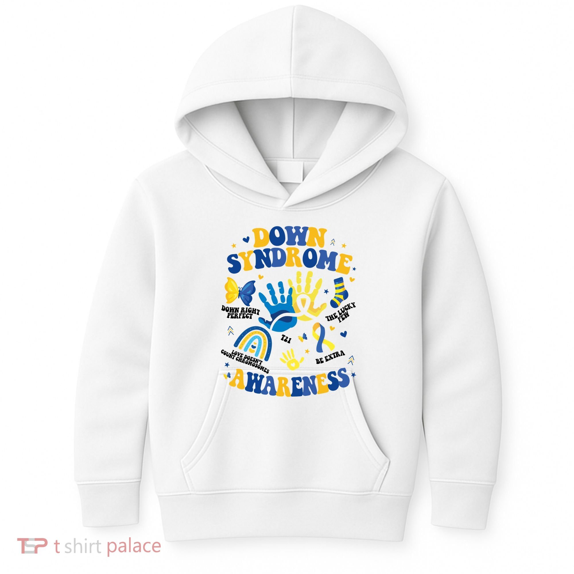 World Down Syndrome Day 321 Awareness Support Kids Hoodie