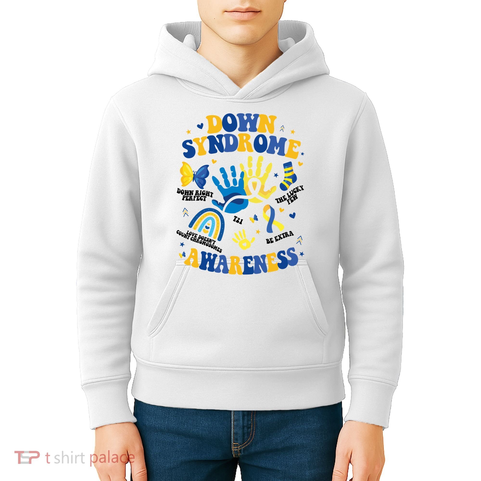 World Down Syndrome Day 321 Awareness Support Kids Hoodie