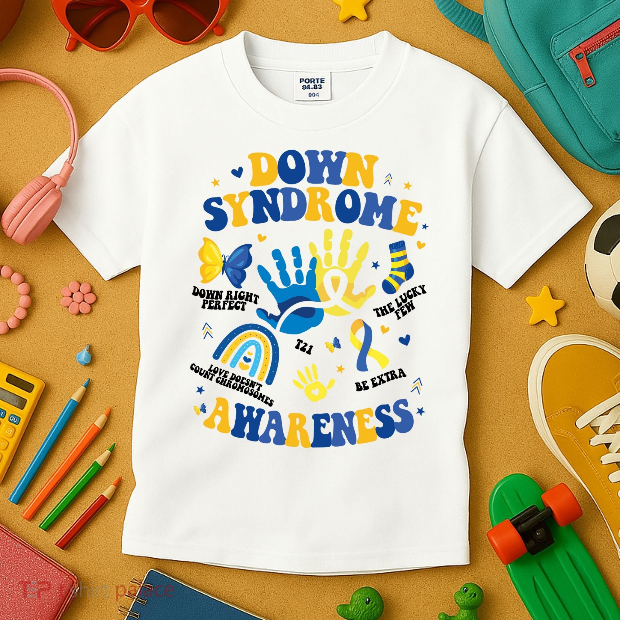 World Down Syndrome Day 321 Awareness Support Kids T-Shirt