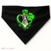 Whippet Dog St Patricks Day Lover Irish Shamrock USA-Made Doggie Bandana thumb 0