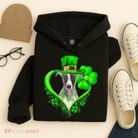 Whippet Dog St Patricks Day Lover Irish Shamrock Hoodie thumb 4