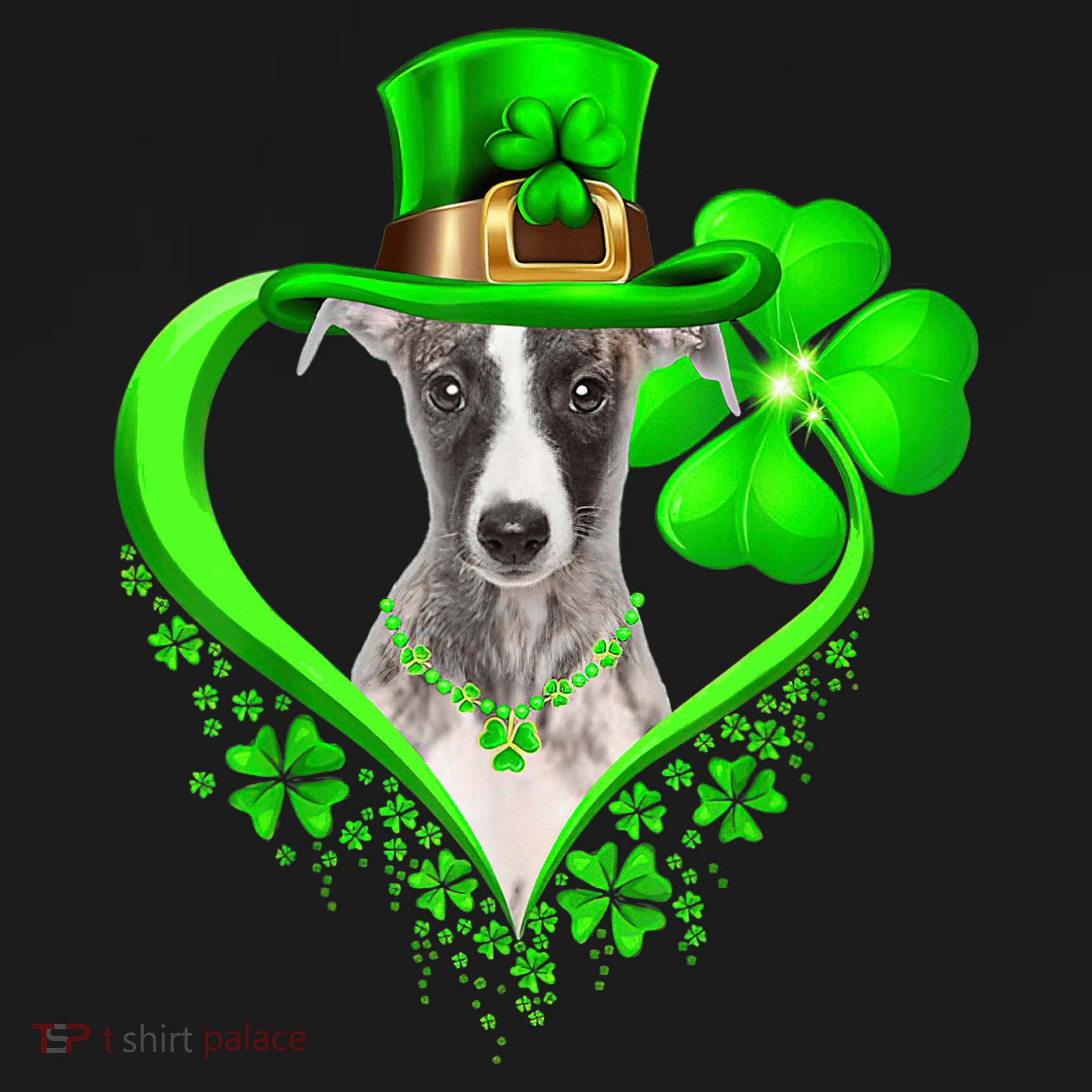 Whippet Dog St Patricks Day Lover Irish Shamrock Hoodie