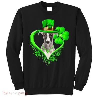 Whippet Dog St Patricks Day Lover Irish Shamrock Sweatshirt
