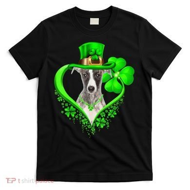 Whippet Dog St Patricks Day Lover Irish Shamrock T-Shirt
