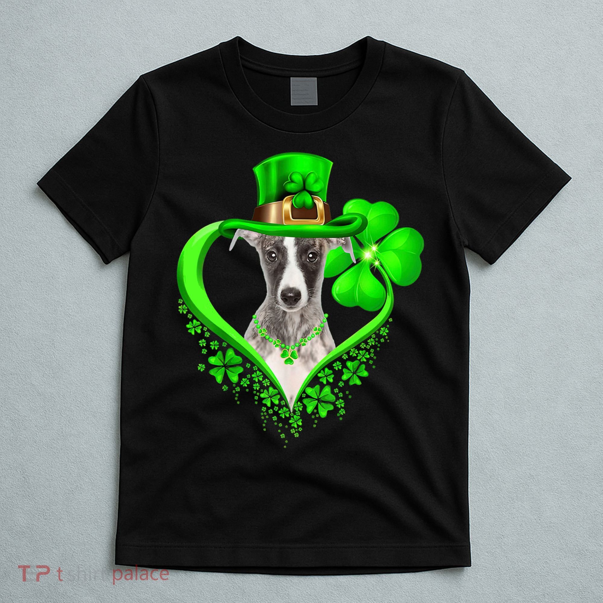 Whippet Dog St Patricks Day Lover Irish Shamrock T-Shirt