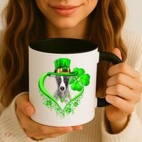 Whippet Dog St Patricks Day Lover Irish Shamrock Coffee Mug thumb 3
