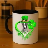 Whippet Dog St Patricks Day Lover Irish Shamrock Coffee Mug thumb 4