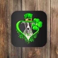 Whippet Dog St Patricks Day Lover Irish Shamrock Coaster thumb 0