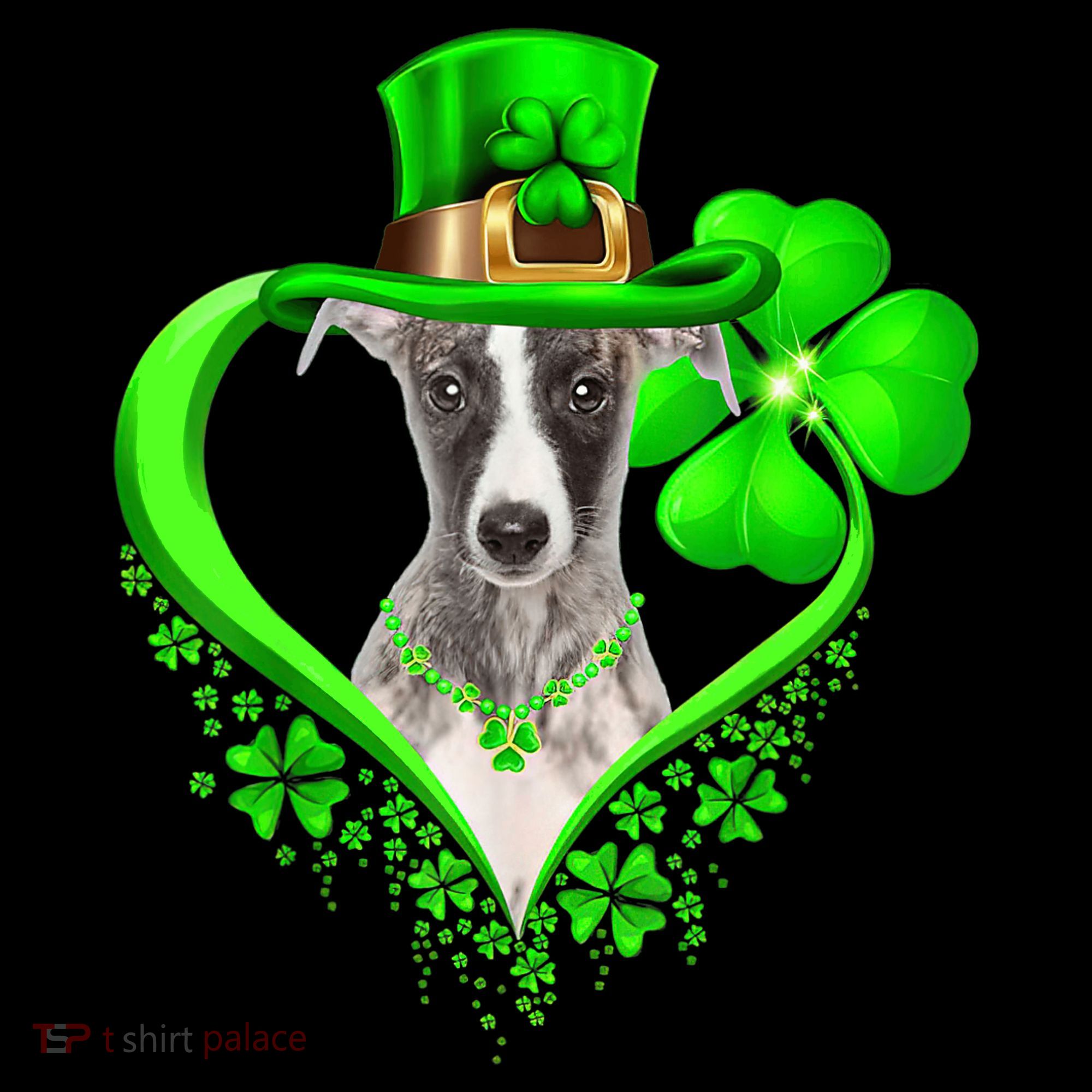 Whippet Dog St Patricks Day Lover Irish Shamrock Women's Hoodie