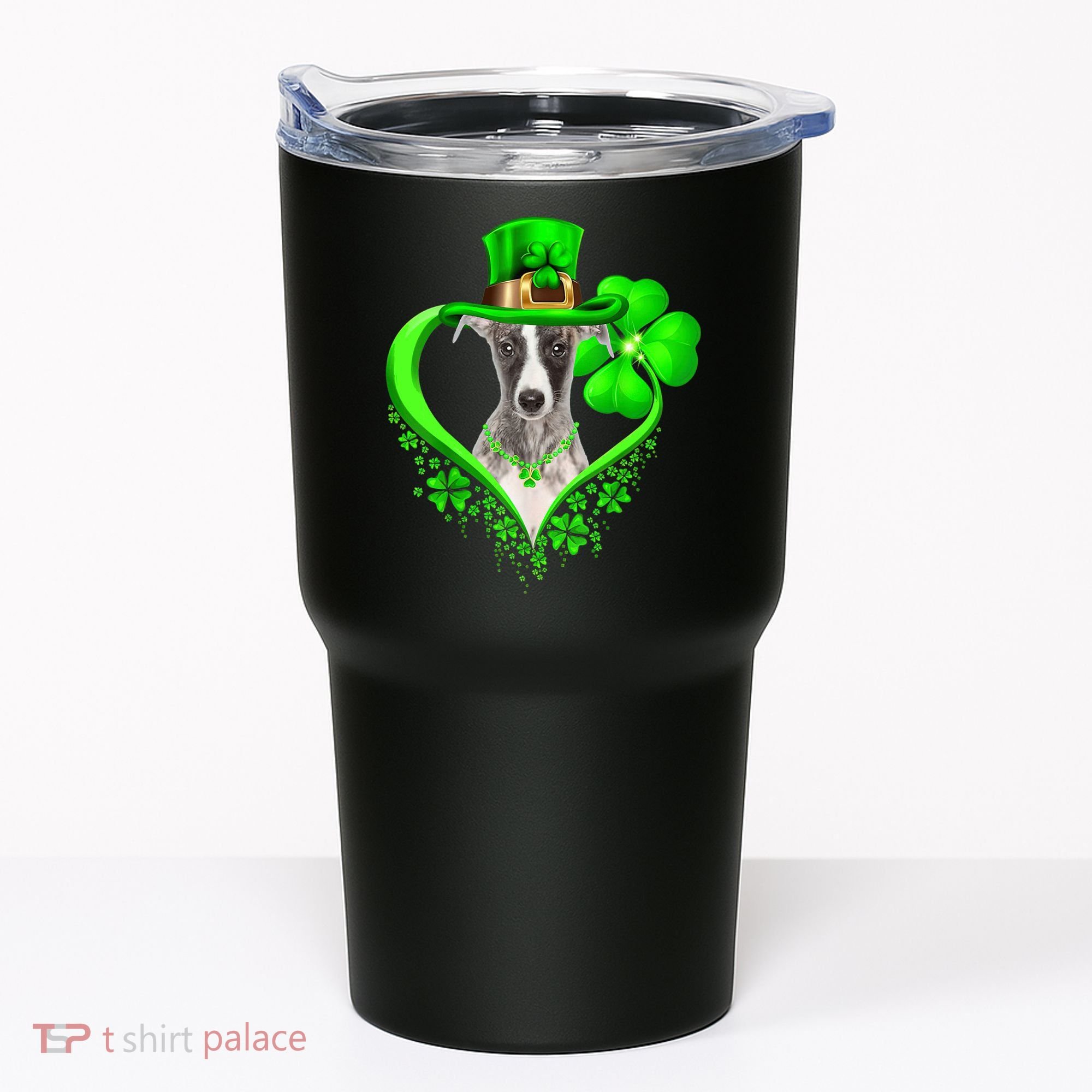 Whippet Dog St Patricks Day Lover Irish Shamrock Tumbler