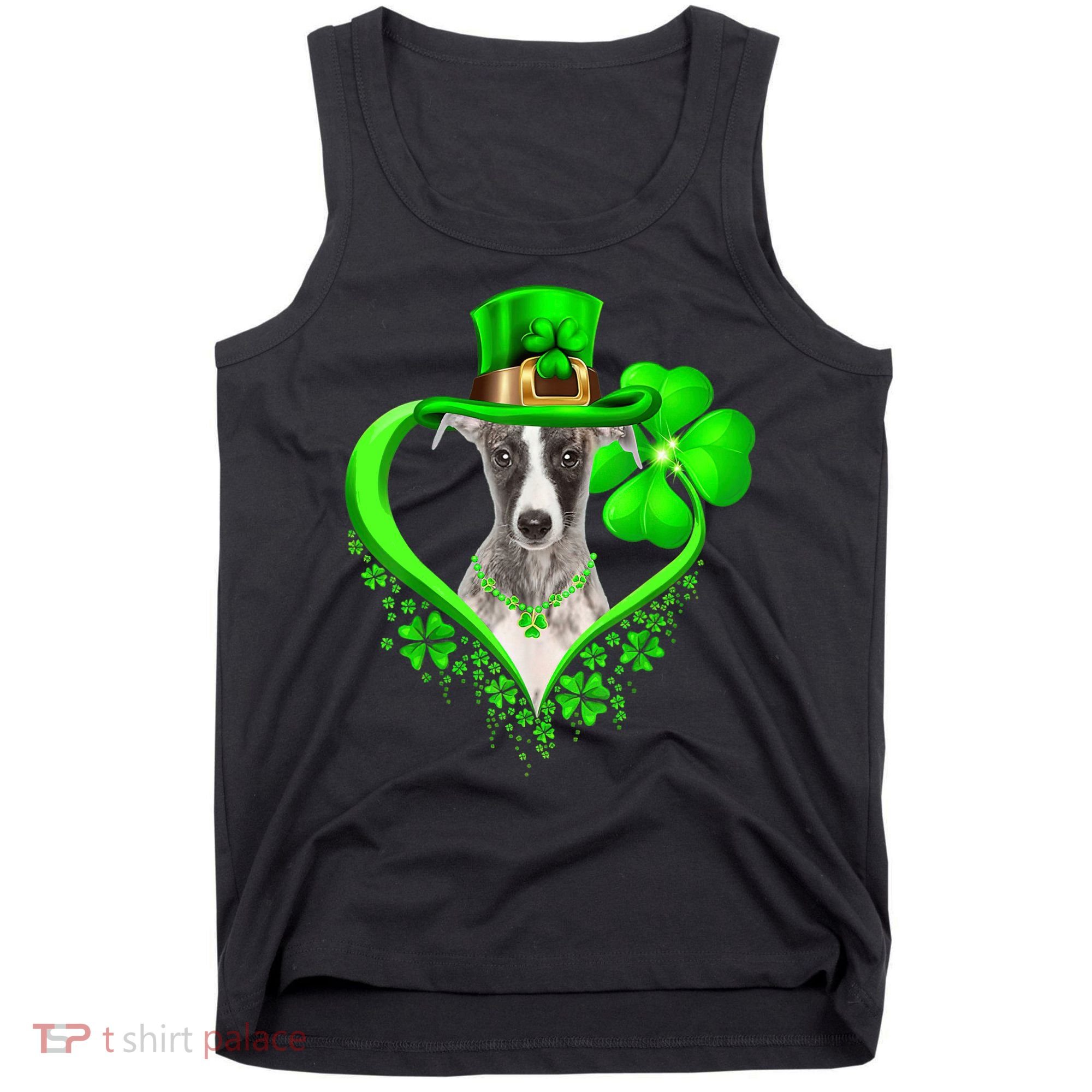 Whippet Dog St Patricks Day Lover Irish Shamrock Tank Top