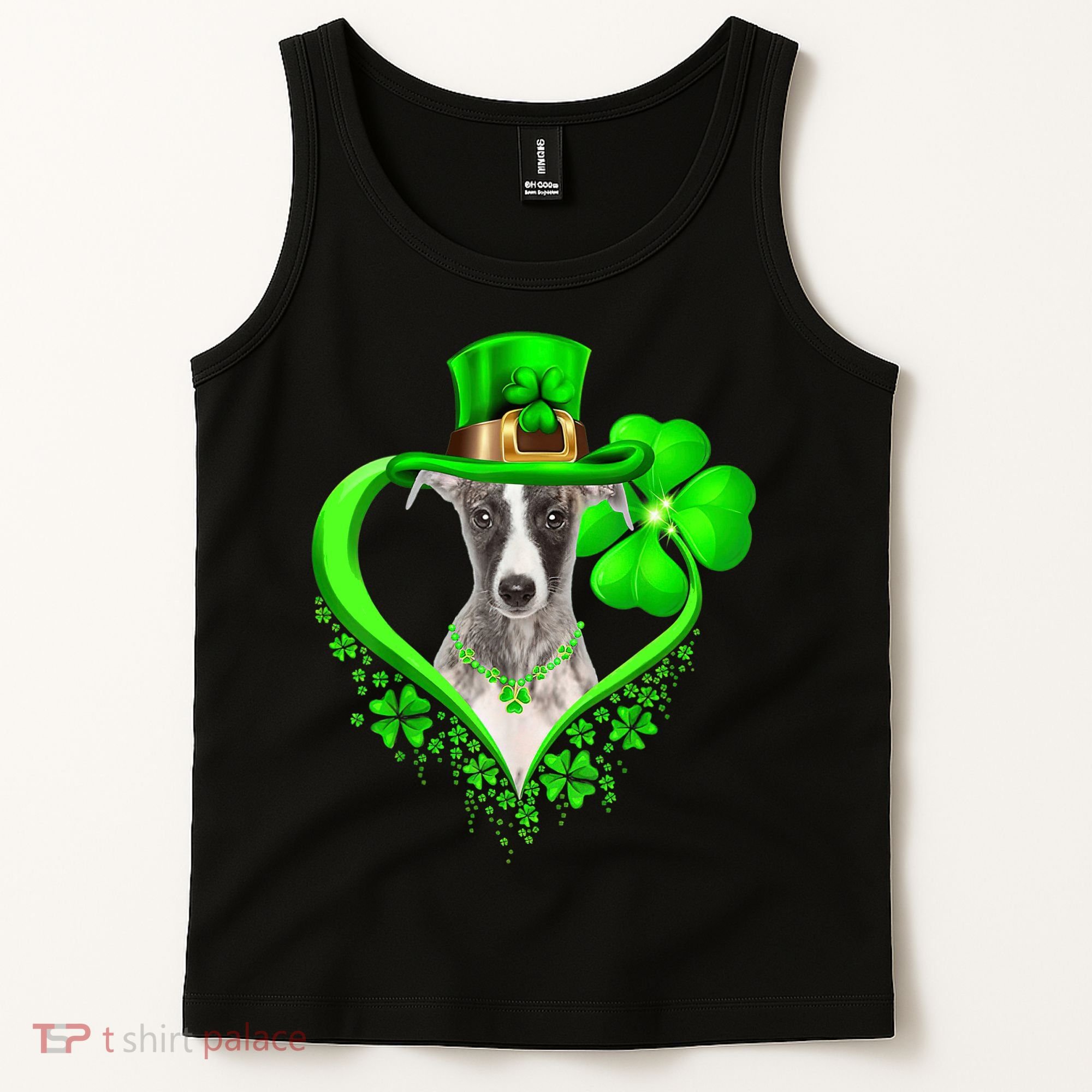 Whippet Dog St Patricks Day Lover Irish Shamrock Tank Top