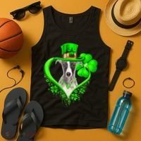 Whippet Dog St Patricks Day Lover Irish Shamrock Tank Top thumb 4