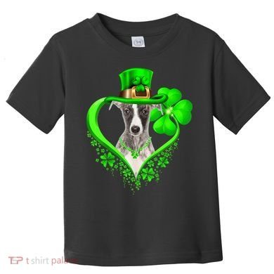 Whippet Dog St Patricks Day Lover Irish Shamrock Toddler T-Shirt