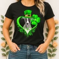 Whippet Dog St Patricks Day Lover Irish Shamrock Women's T-Shirt thumb 2