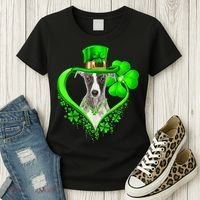 Whippet Dog St Patricks Day Lover Irish Shamrock Women's T-Shirt thumb 3