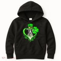 Whippet Dog St Patricks Day Lover Irish Shamrock Kids Hoodie thumb 0