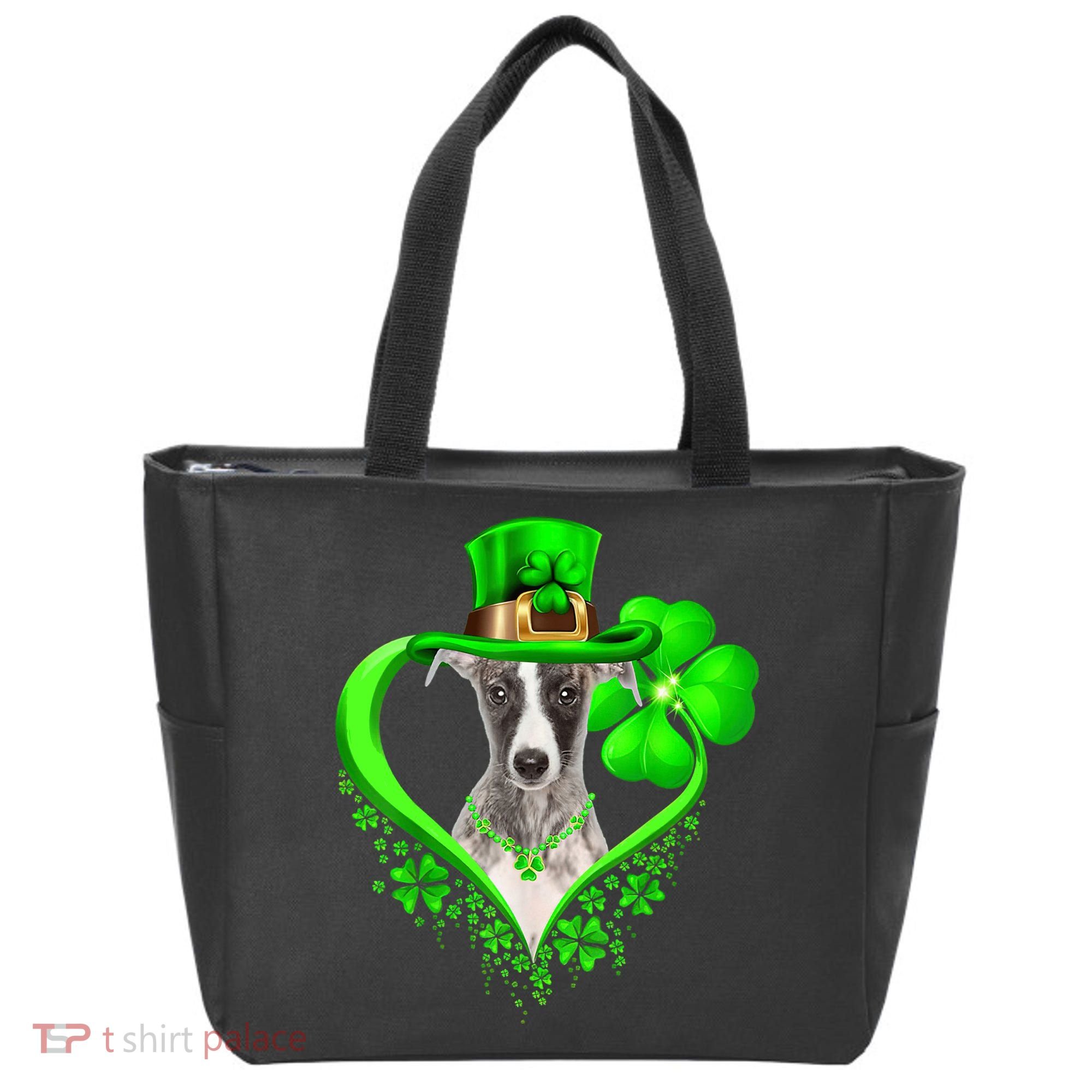 Whippet Dog St Patricks Day Lover Irish Shamrock Tote Bag