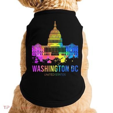 Washington Dc Skyline Watercolor Souvenirs Us Capitol Doggie Tank