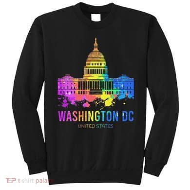 Washington Dc Skyline Watercolor Souvenirs Us Capitol Sweatshirt