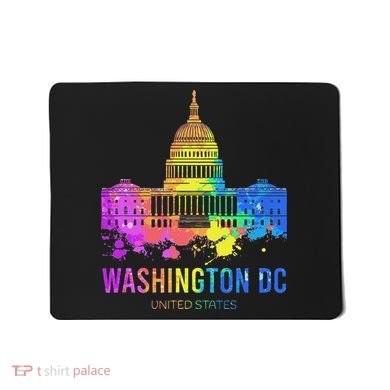 Washington Dc Skyline Watercolor Souvenirs Us Capitol Mousepad