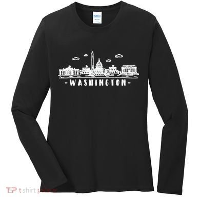 Washington DC Skyline Women's Long Sleeve Shirt