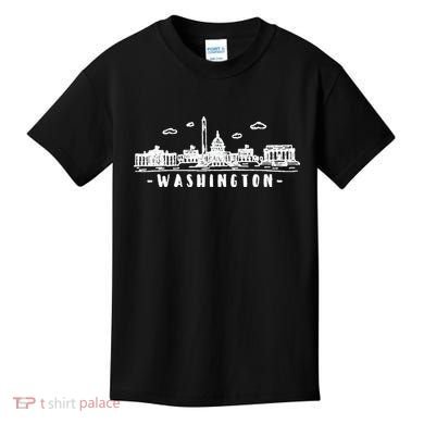 Washington DC Skyline Kids T-Shirt