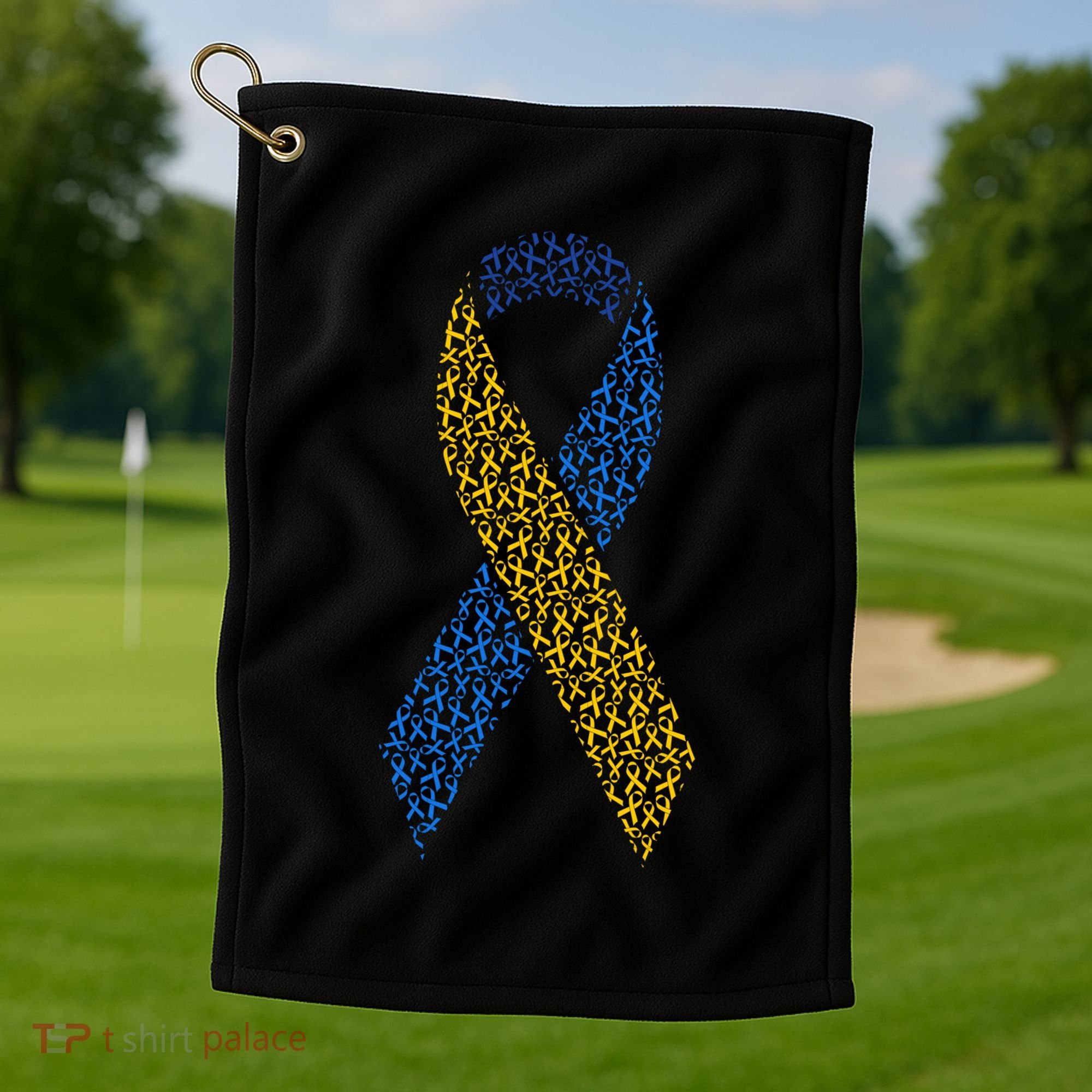 World Down Syndrome Day Awareness Ribbons Golf Towel