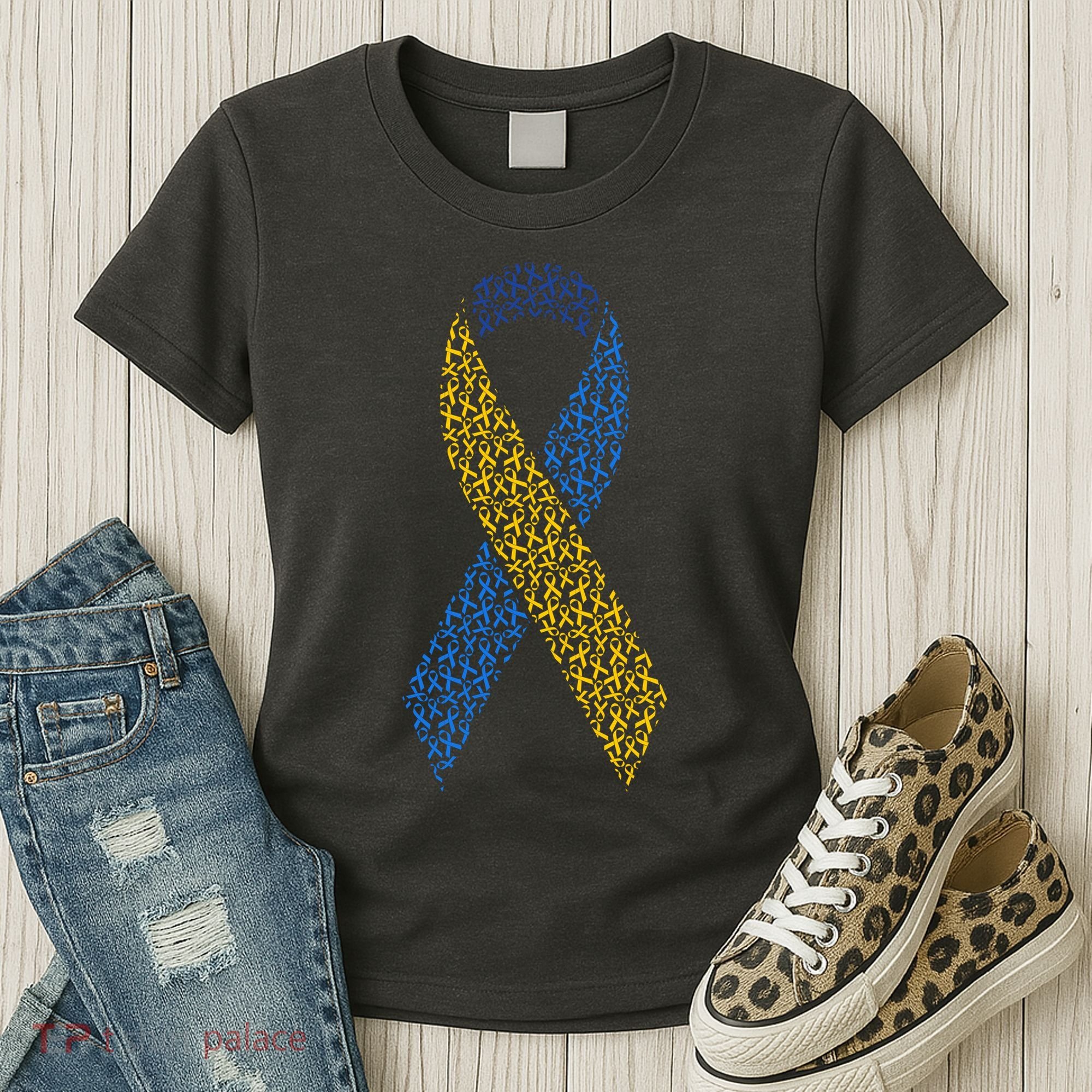 World Down Syndrome Day Awareness Ribbons Women's T-Shirt