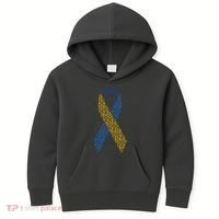 World Down Syndrome Day Awareness Ribbons Kids Hoodie thumb 0