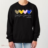 World Down Syndrome Day March 21st Awareness Heart Women's Sweatshirt thumb 0
