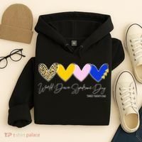 World Down Syndrome Day March 21st Awareness Heart Hoodie thumb 4