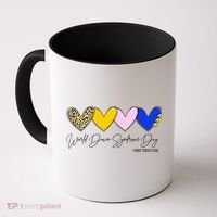 World Down Syndrome Day March 21st Awareness Heart Coffee Mug thumb 0