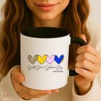 World Down Syndrome Day March 21st Awareness Heart Coffee Mug thumb 3