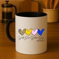 World Down Syndrome Day March 21st Awareness Heart Coffee Mug thumb 4