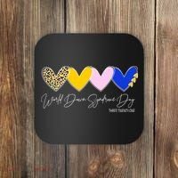 World Down Syndrome Day March 21st Awareness Heart Coaster thumb 0