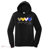 World Down Syndrome Day March 21st Awareness Heart Women's Hoodie thumb 0