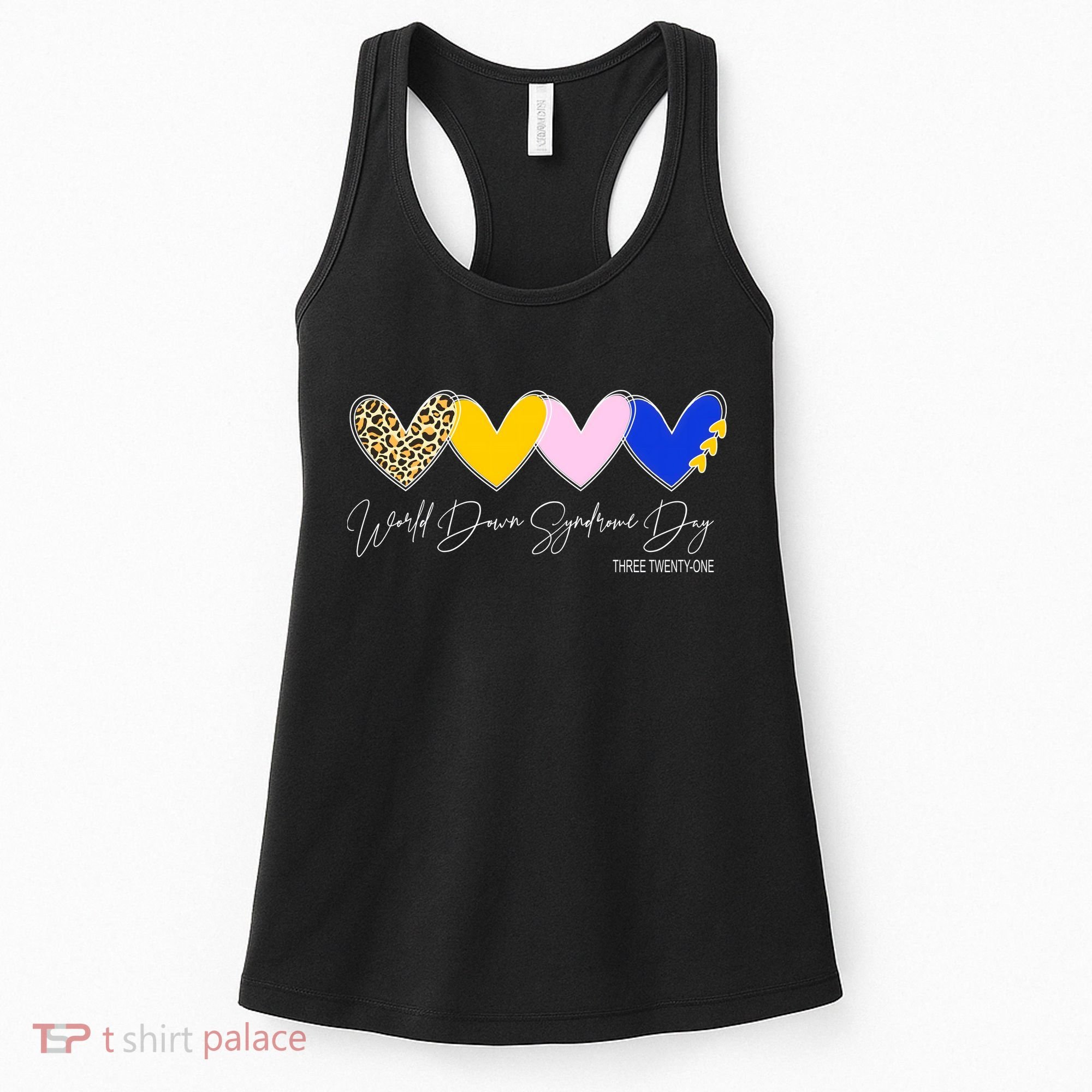 World Down Syndrome Day March 21st Awareness Heart Women's Tank Top