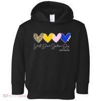 World Down Syndrome Day March 21st Awareness Heart Toddler Hoodie thumb 0