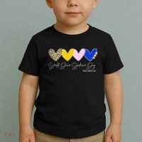 World Down Syndrome Day March 21st Awareness Heart Toddler T-Shirt thumb 2