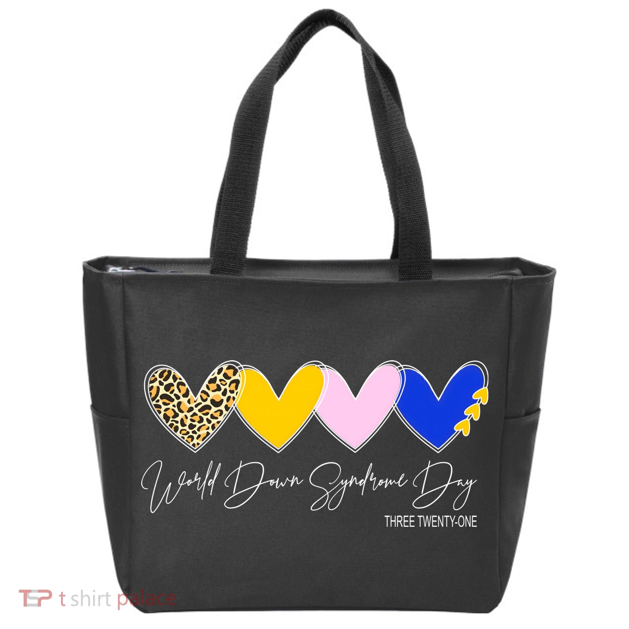 World Down Syndrome Day March 21st Awareness Heart Tote Bag