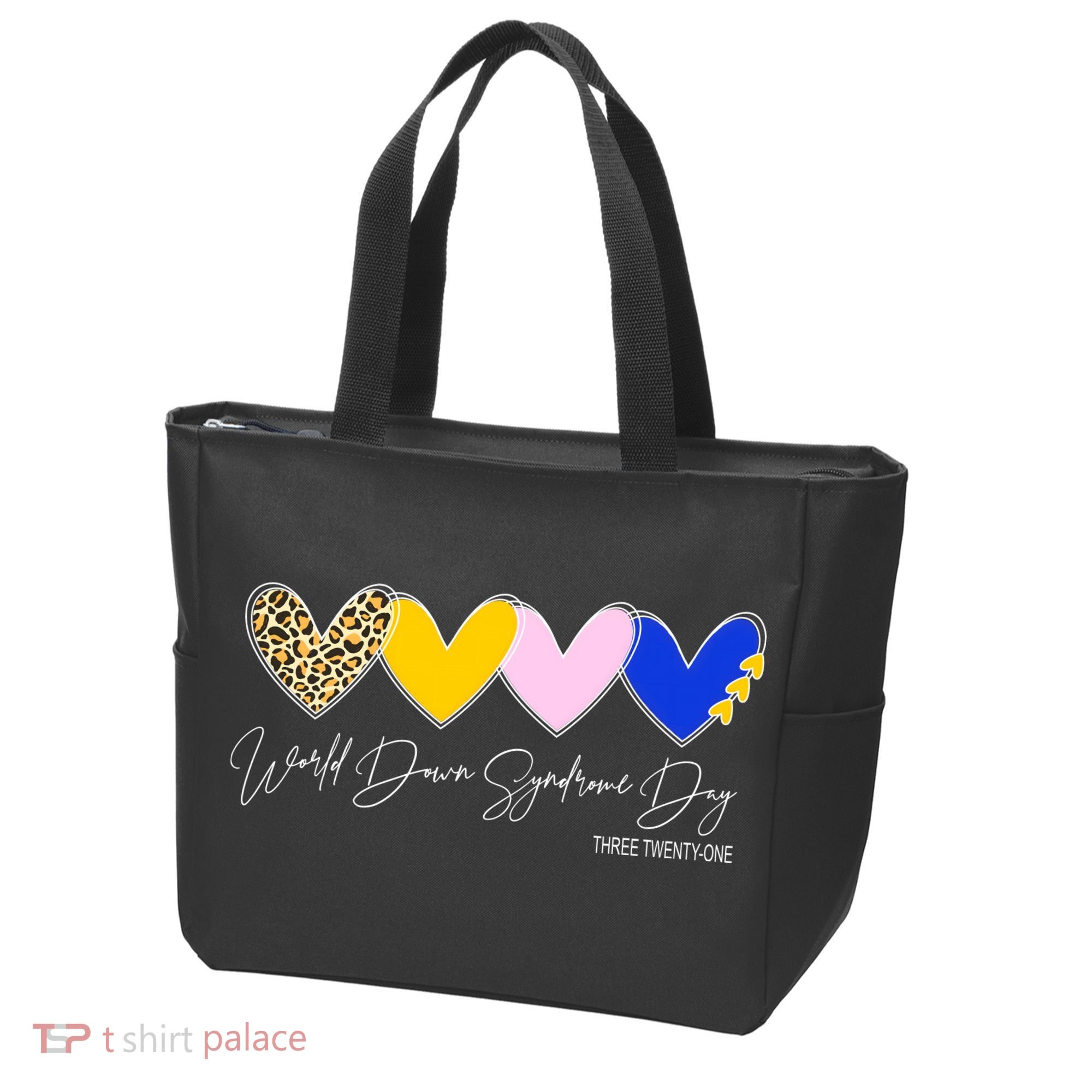 World Down Syndrome Day March 21st Awareness Heart Tote Bag