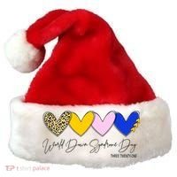 World Down Syndrome Day March 21st Awareness Heart Santa Hat thumb 0