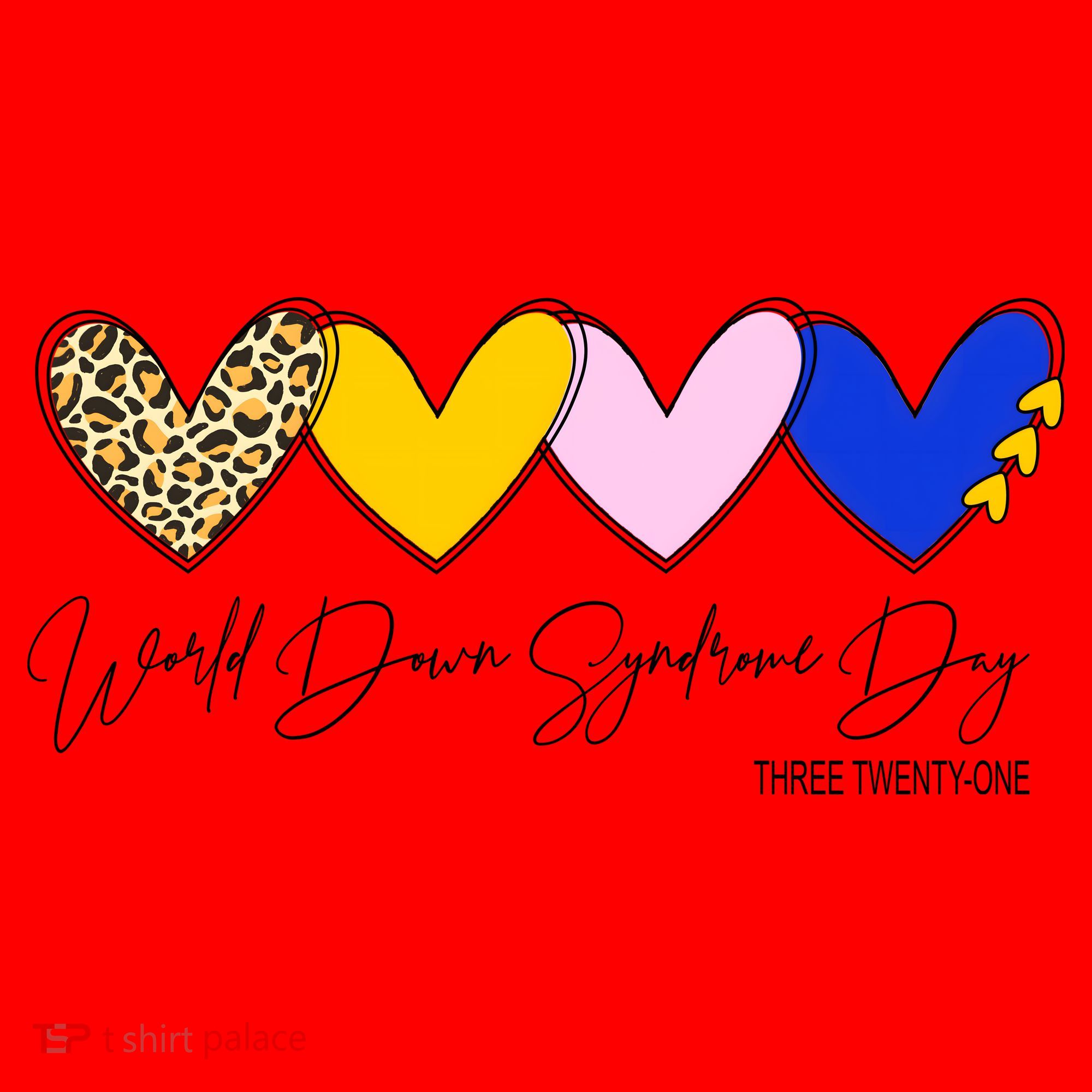 World Down Syndrome Day March 21st Awareness Heart Santa Hat