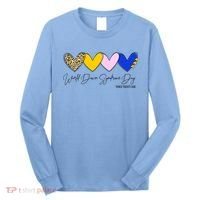 World Down Syndrome Day March 21st Awareness Heart Long Sleeve Shirt thumb 0