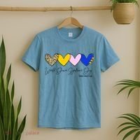World Down Syndrome Day March 21st Awareness Heart T-Shirt thumb 2