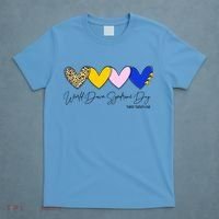World Down Syndrome Day March 21st Awareness Heart T-Shirt thumb 4