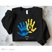 World Down Syndrome Day Handprint Awareness Sweatshirt thumb 2