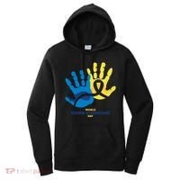 World Down Syndrome Day Handprint Awareness Women's Hoodie thumb 0