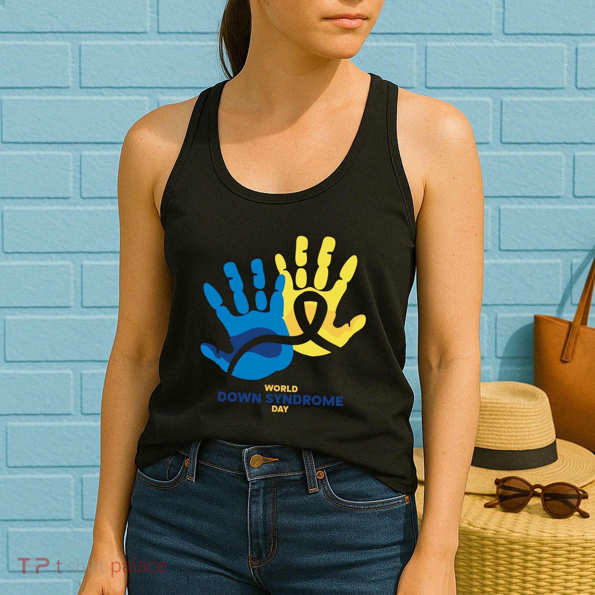World Down Syndrome Day Handprint Awareness Women's Tank Top
